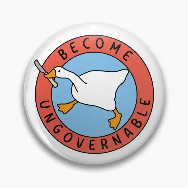 Become Ungovernable Goose мягкая булавка на пуговицах металлическая одежда модная забавная