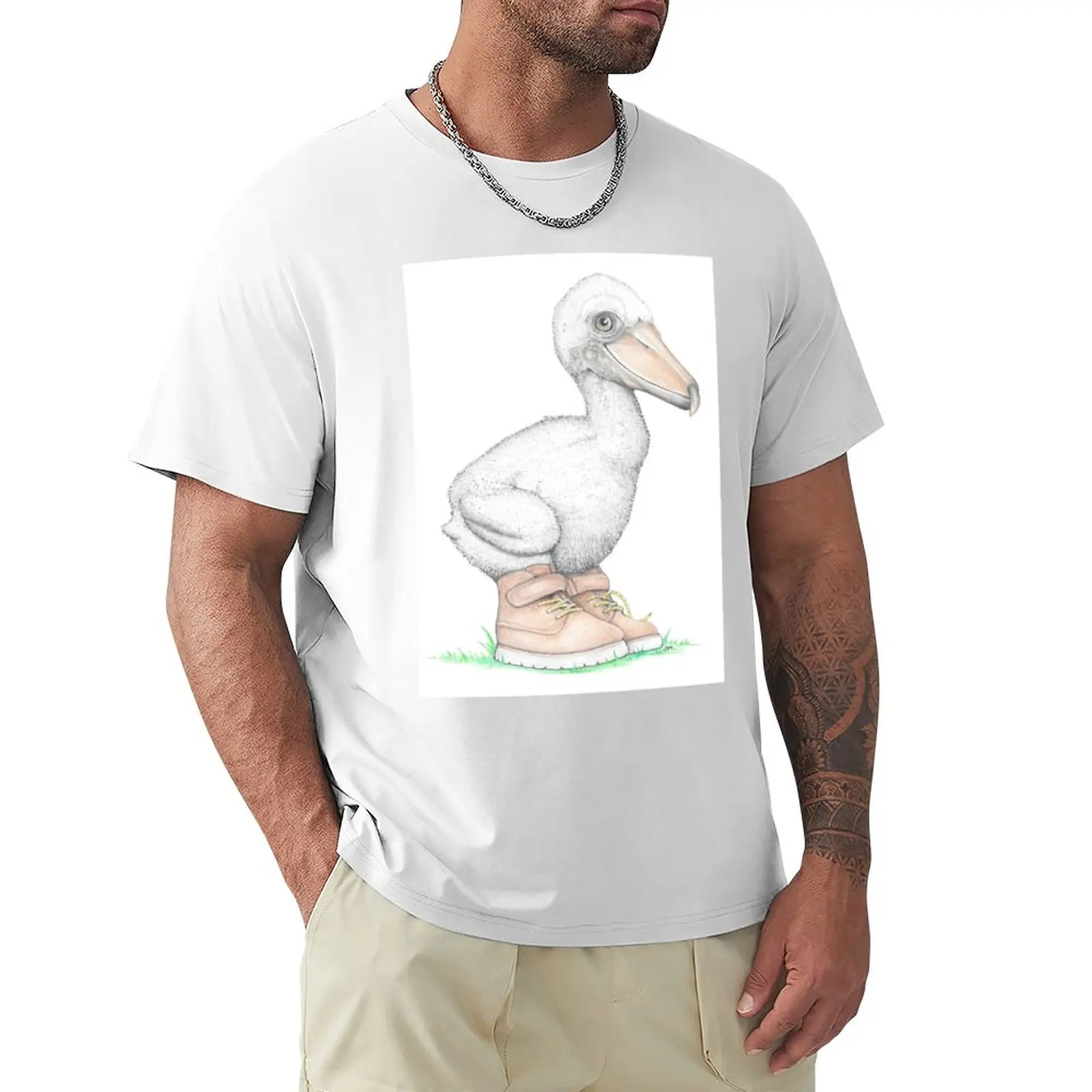 Shoebill цыпленок в рабочем ботинке футболка funnys Эстетическая одежда мужская