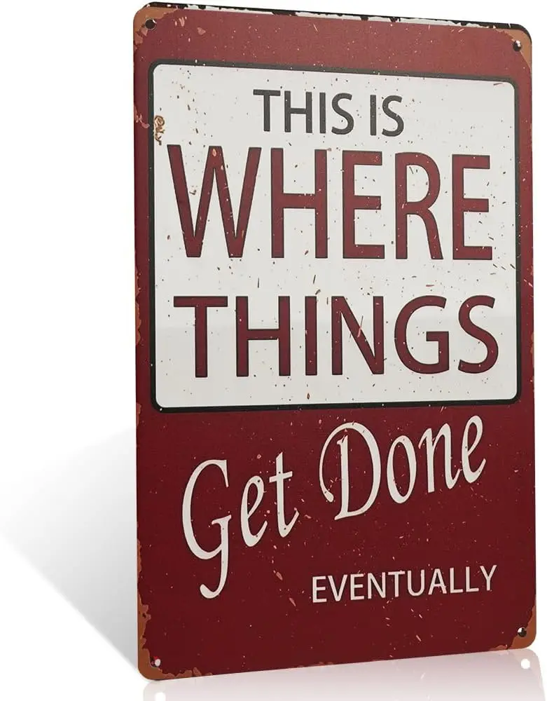 Ths s Where Thngs Hppen Metl Wll rt Sgn Get t Done Home Decor для комнаты Lvng офиса спальни
