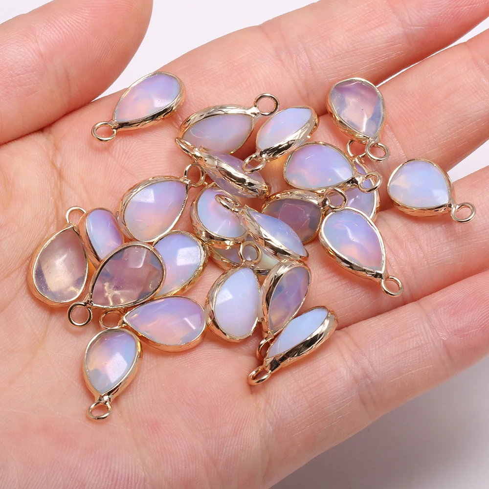

ZHEN-D Jewelry Natural Stones High Luster Opal Mini Connector Spacer Bead DIY Accessories Pendant for Necklace Earrings Bracelet