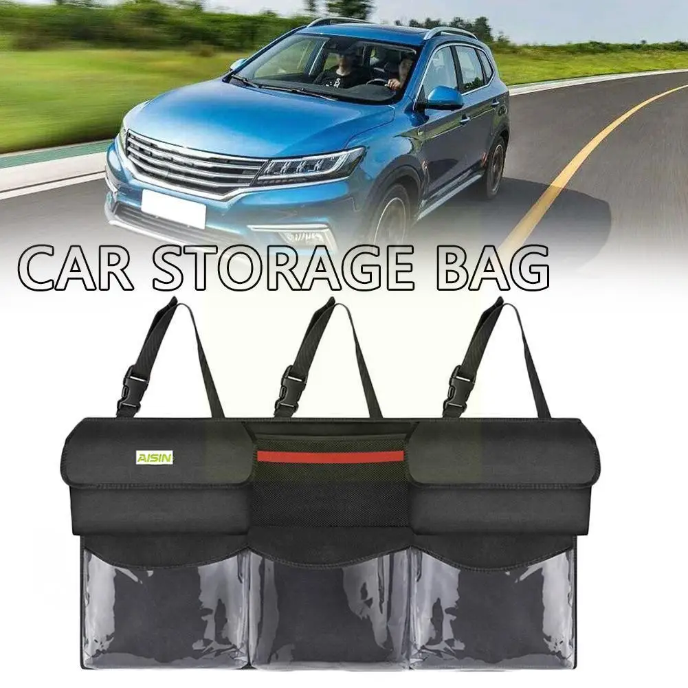 

Car Storage Bag Tool Bag Car Transparent Trunk Storage Oxford High Organizer Capacity Hanging Car Bag Cloth R3o1