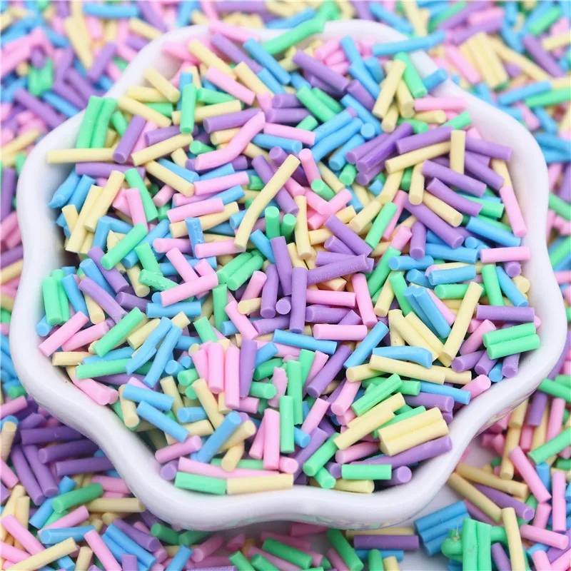 Длинная цилиндрическая полимерная глина, красочная Полимерная глина из фимо для самостоятельного изготовления слаймов, миниатюрные милые ...