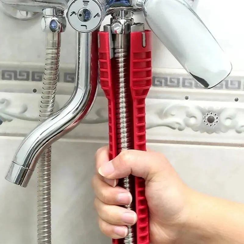 

8 In 1 Antislip Plumber Key Repair Plumbing Tool Flume Sink Wrench Tools English Key Plumbing Pipe Wrench Bathroom Tool Sets