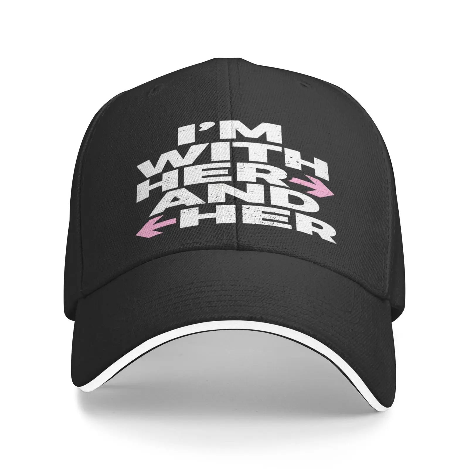 

I'M With Her And Her Throuple Men's Caps Cap Male Russian Hat Men's Cap Cowboy Beret Women Cowboy Hats Bucket Hat Hip Hop Caps