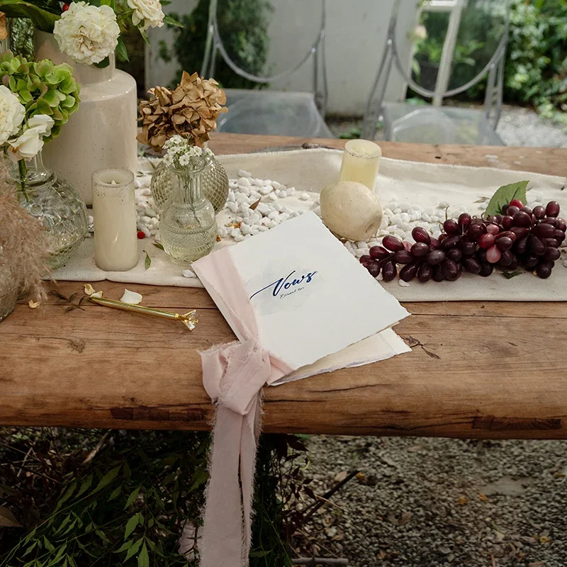 1 шт. свадебная книжная карточка с лентой почерк дизайн каллиграфии украшение для