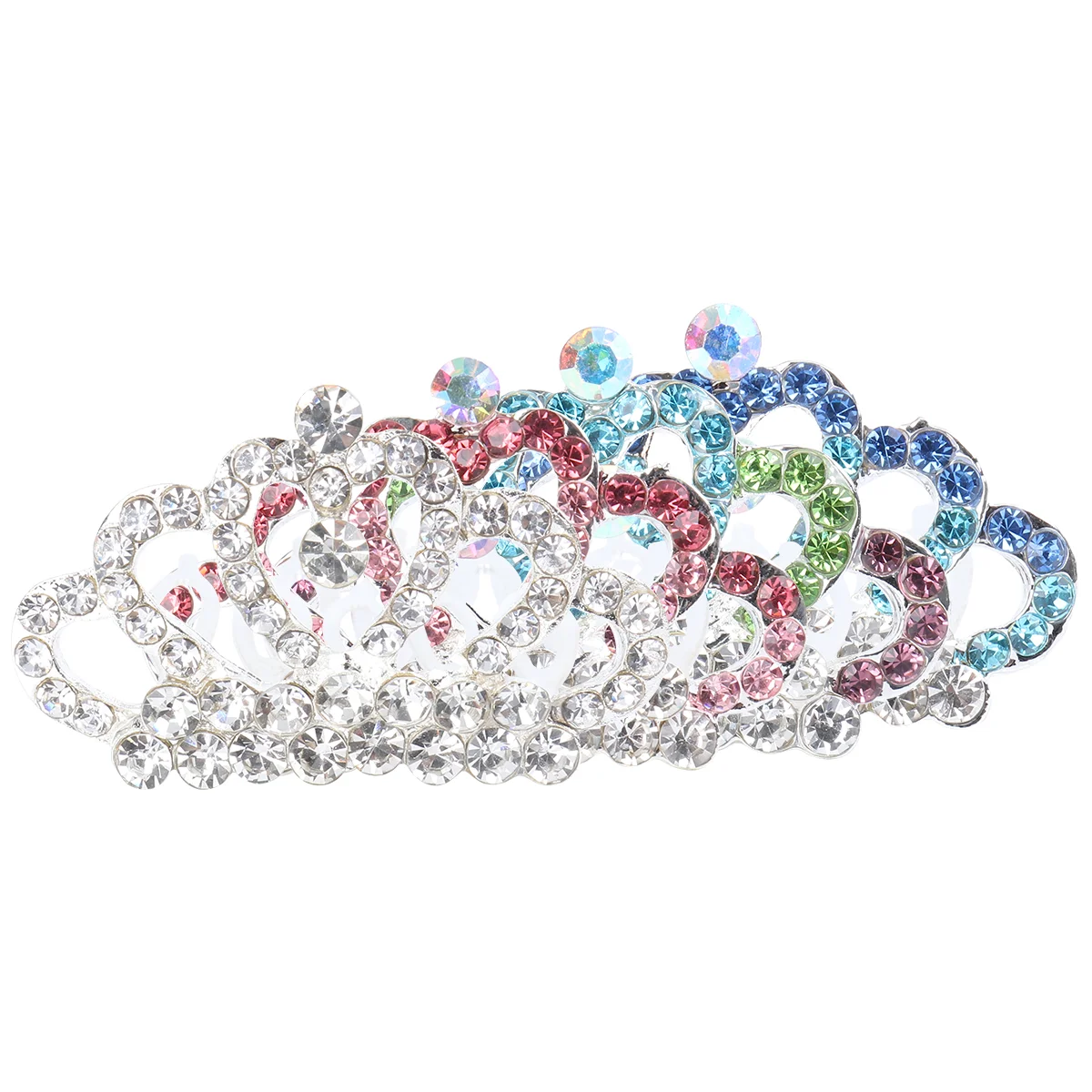 

with Comb, 4Pcs Rhinestone Crystal Headpiece Shiny Small Side Comb for Prom Birthday Pegeant