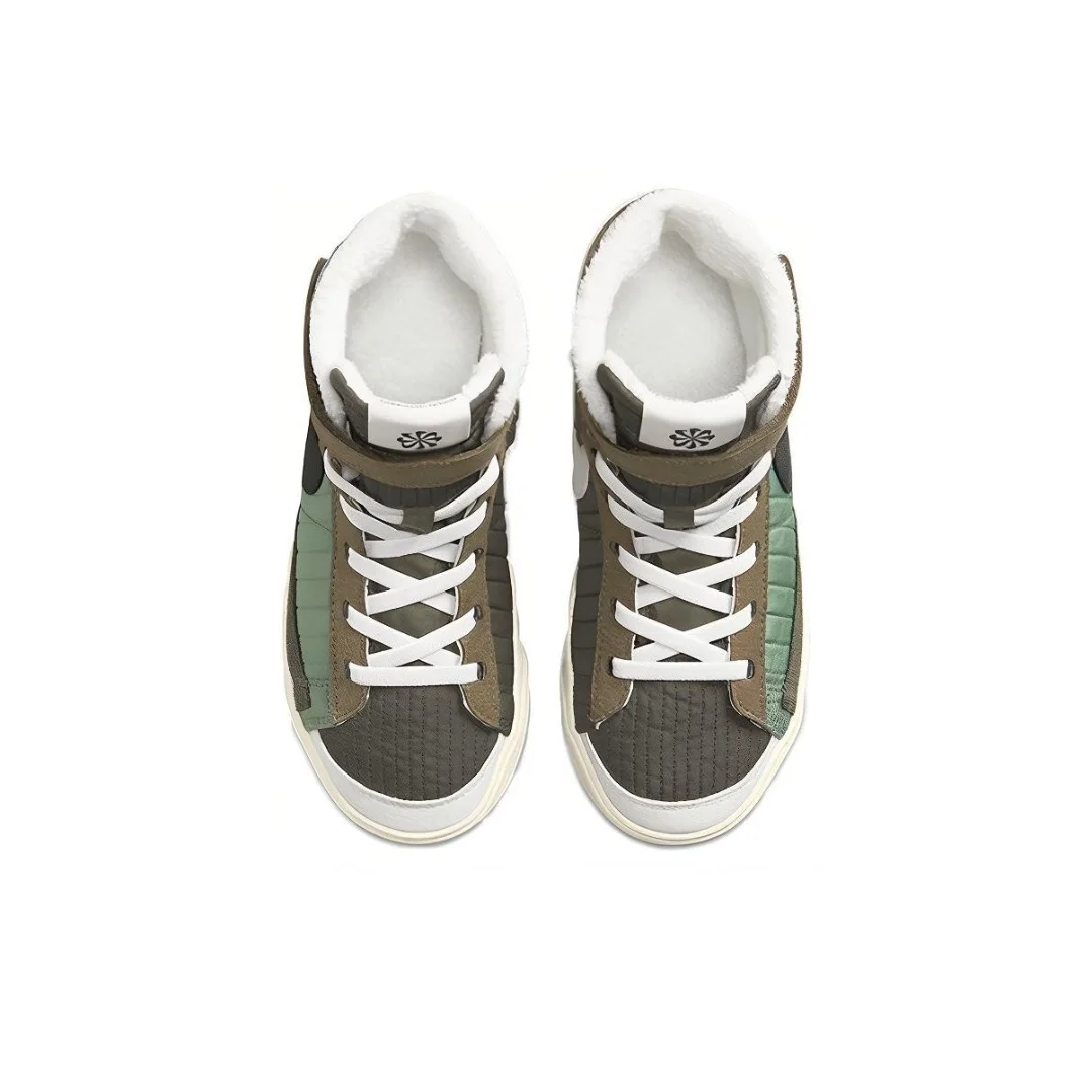 Детская обувь Nike Blazer 77 теплые кроссовки на липучке для мальчиков и девочек с