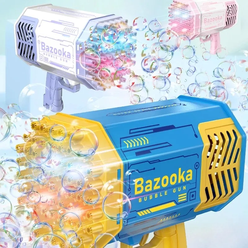 

69 Holes Electric Bubble Gun Gatlin Bubble Gun Machine Soap Bubbles Magic Bubble for Bathroom Outdoor Toys For Children