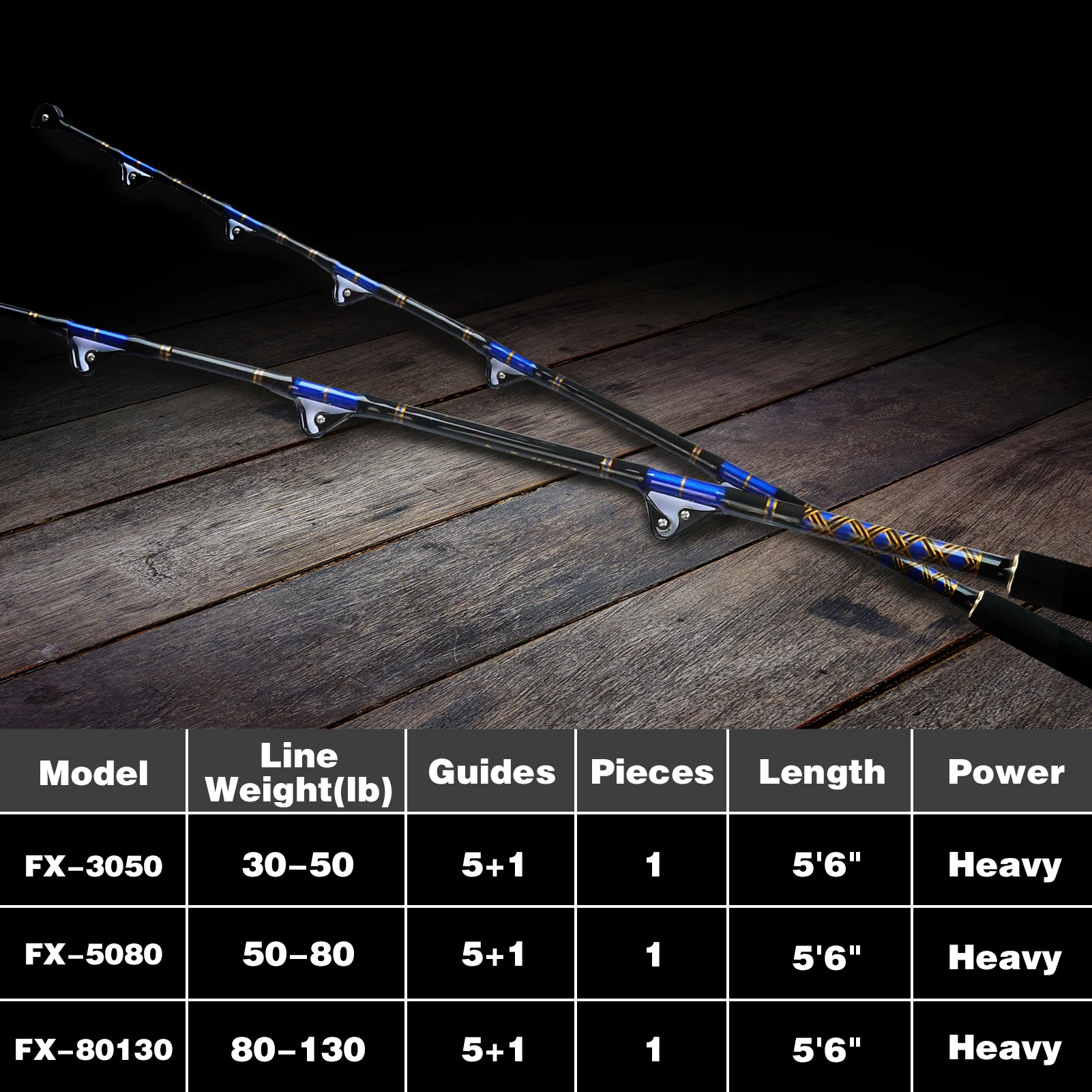Topline Sea Fishing Rod Big Game Rod 5'6