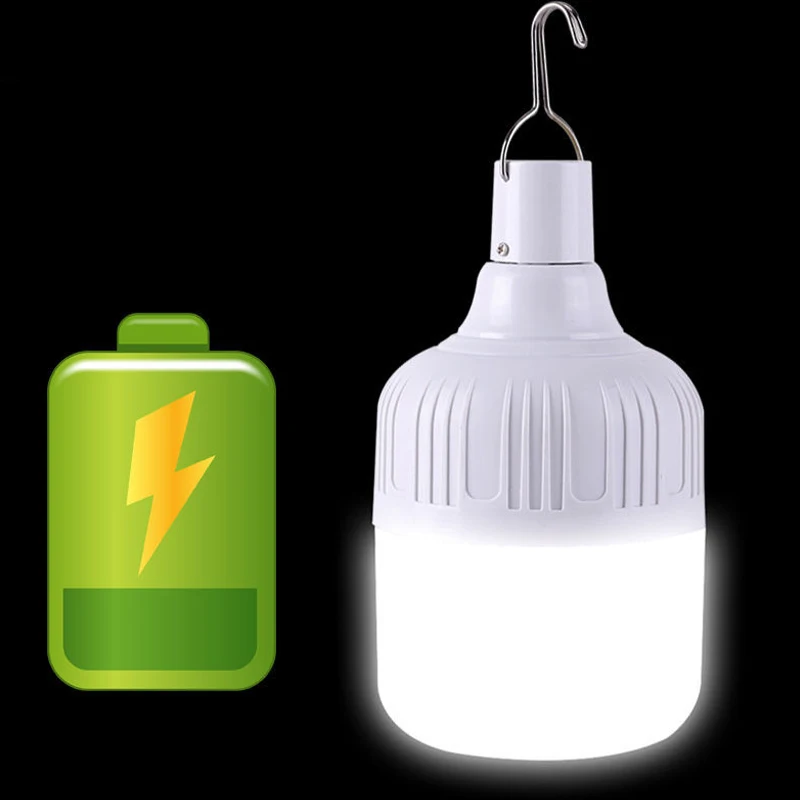 Led Rechargeable Bulb Outdoor Camping Household Power Failure Super Bright Waterproof Emergency Light