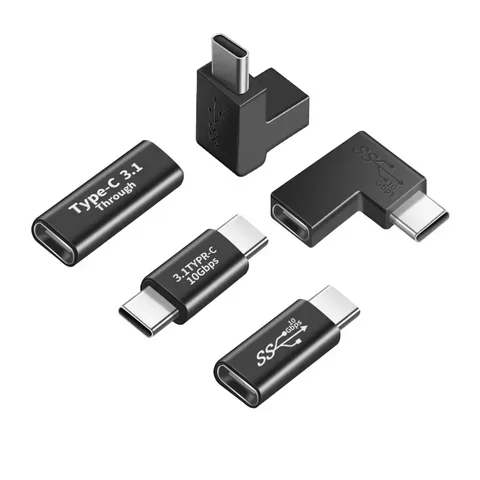 Адаптер USB 3.1 Type C Elbow Converter USB C Charge Data Sync Extension USBC Female to Male Typec Connector для ПК, ноутбука, планшета