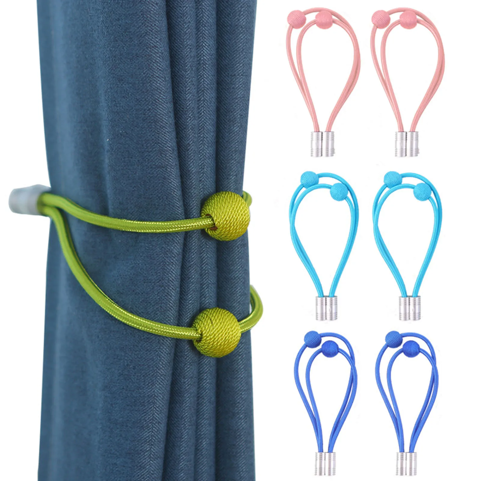 

2 шт., зажимы для штор с магнитной пряжкой