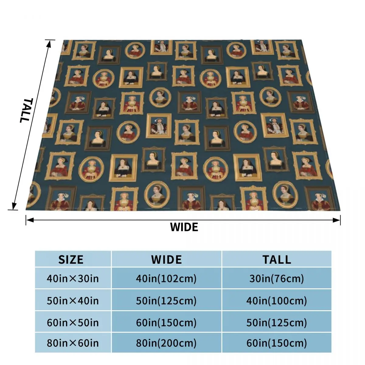 Генри VIII S Six Wives Gallery Ультрамягкое одеяло из микрофлиса