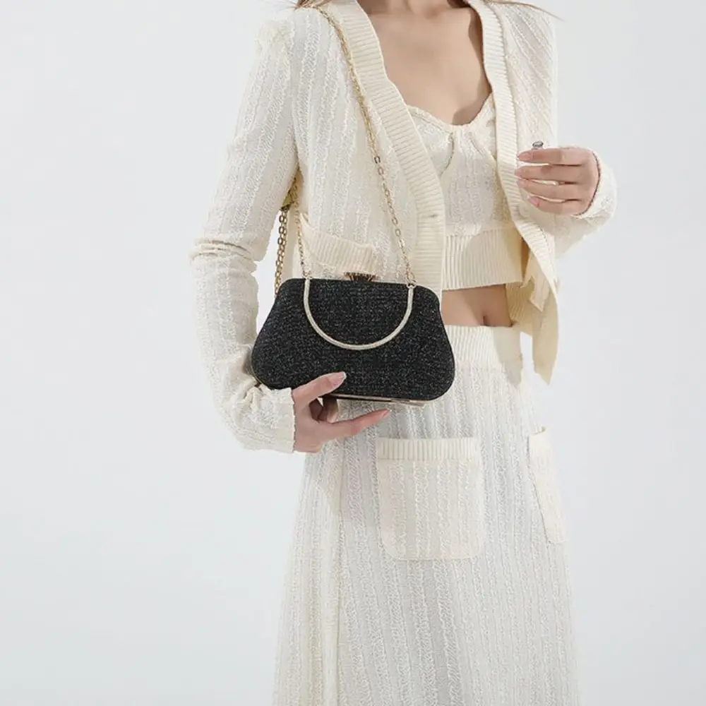 Мини-блестящая вечерняя банкетная сумка со стразами на запястье сумка-коробка