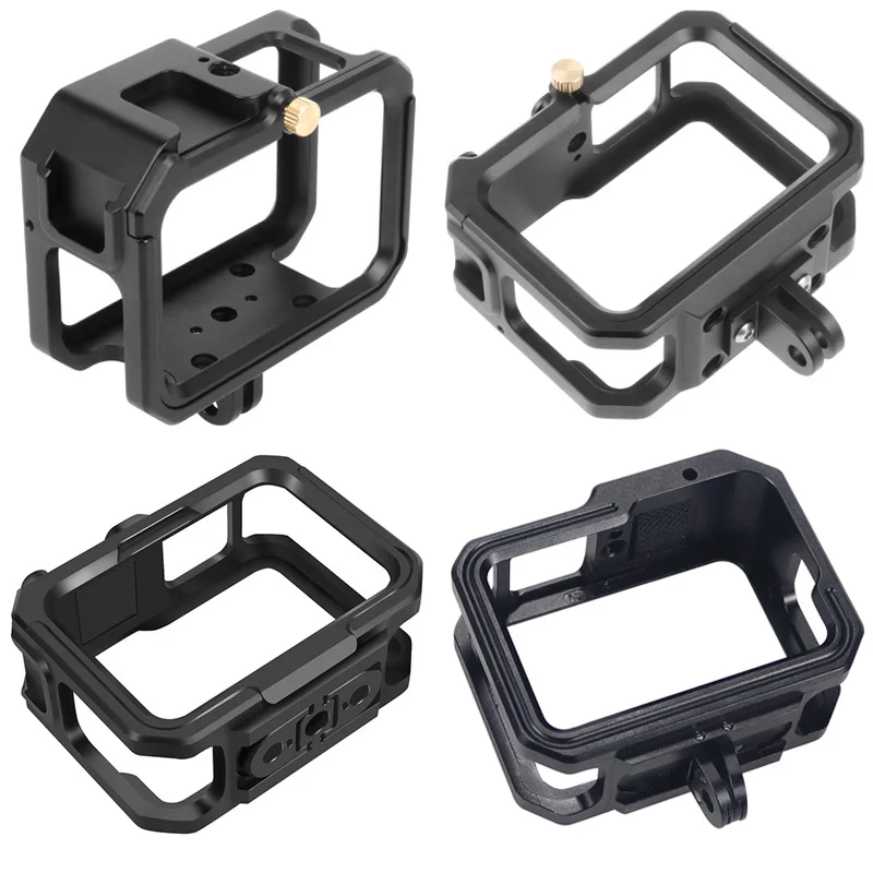 

Frame Case for GoPro Hero 11 10 9 Black Protective Cover Housing Cage Lens Cap Cold Shoe Mount 52mm UV Lens Filter Adapter