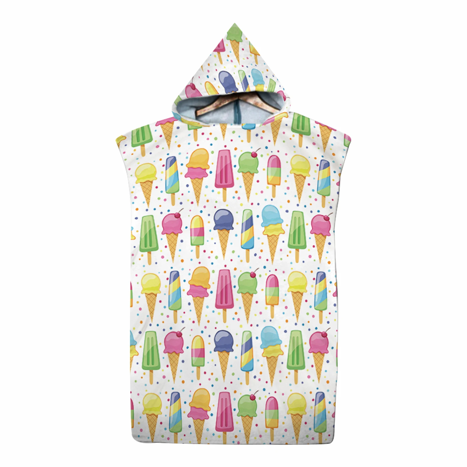

Cartoon Beach Changing Robe Bathrobe Adult Hooded Swimming Pool Poncho Quick Dry Bath Towel Cloaks Microfibre Fitness Gym Cute