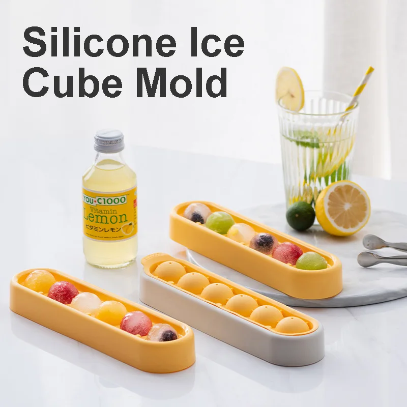 Силиконовая круглая форма поднос для кубиков льда с крышкой кухонные