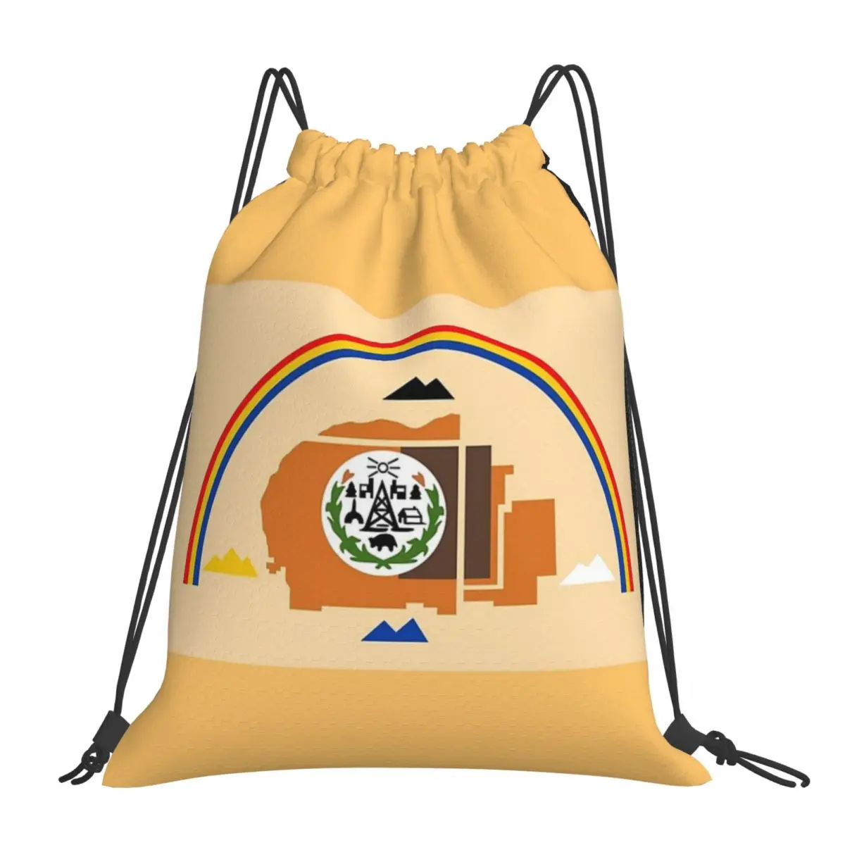 

Navajo Nation Flag- Show Your Love For The Navajo Nation Backpack Portable Drawstring Bags Drawstring Bundle Pocket Sundries Bag