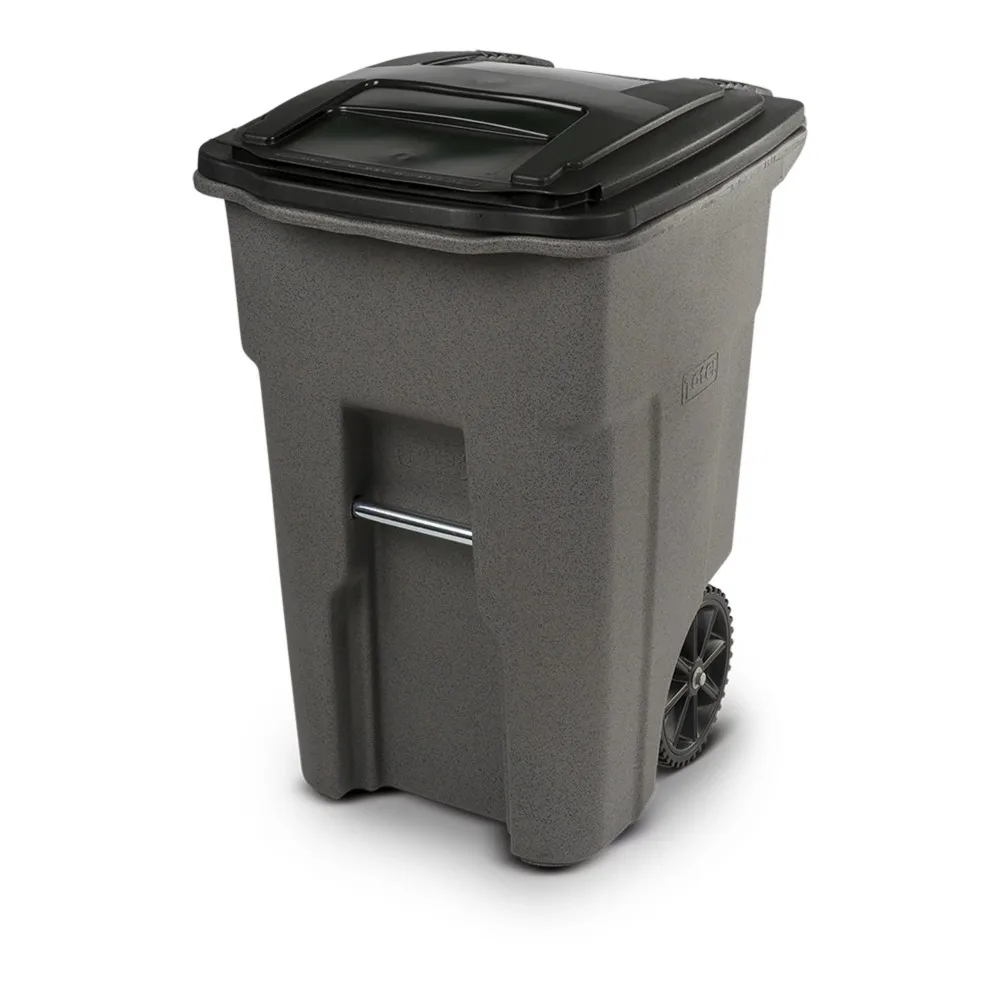 

Toter 48 Gal. Trash Can Blackstone with Wheels and Lid, Trash Can Kitchen, Garbage Can