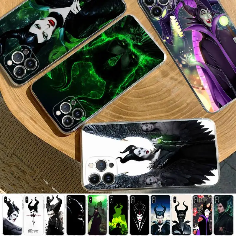 

Disney Maleficent Phone Case For iPhone 14 11 12 13 Mini Pro XS Max Cover 6 7 8 Plus X XR SE 2020 Funda Shell