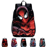 disney spiderman print school bag marvel avengers cartoon anime backpack boys kids polyester breathable primary school bags