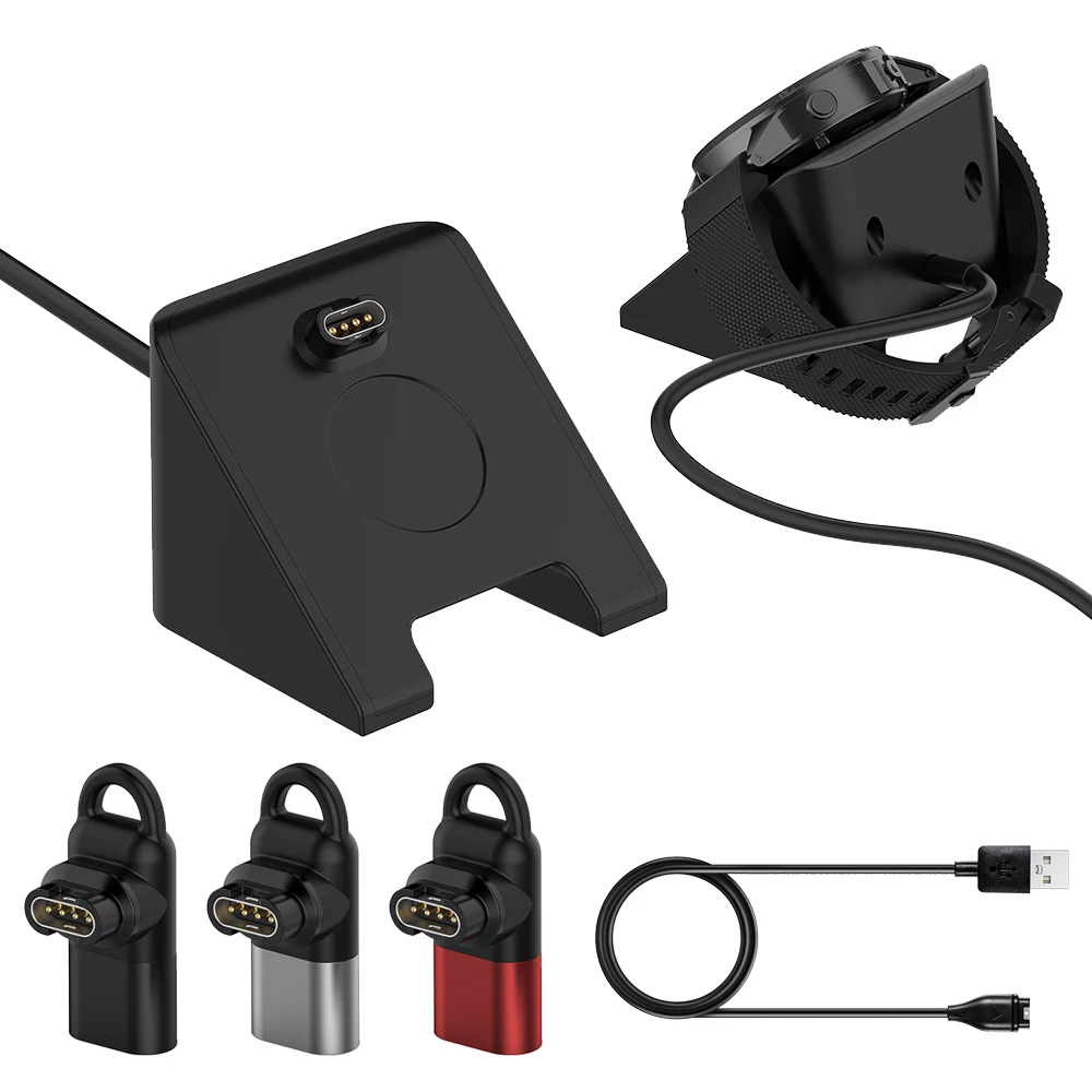 

Watch Charging Stand For Garmin Fenix 7 7X 6 6X Type C USB Female to 4pin Charger Adapter Converter For Forerunner 955 255 255S