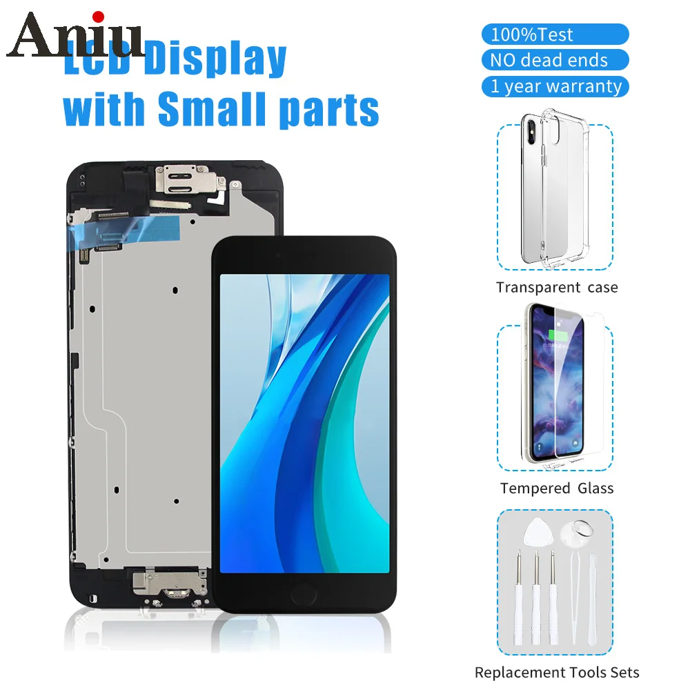 

Full Set Assembly Complete Replacement For iPhone 6 6S Plus LCD Display Touch Screen Front Camera+Home Button Free Tools