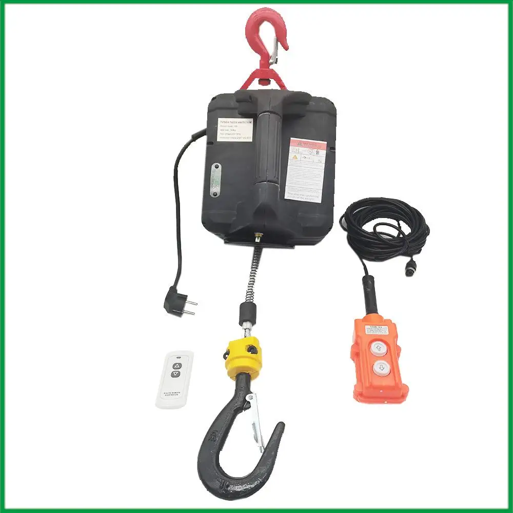 500Kg Portable Crane Electric Hoist For Cars Home Improvement Cargo Handling Production Workshop Lifting