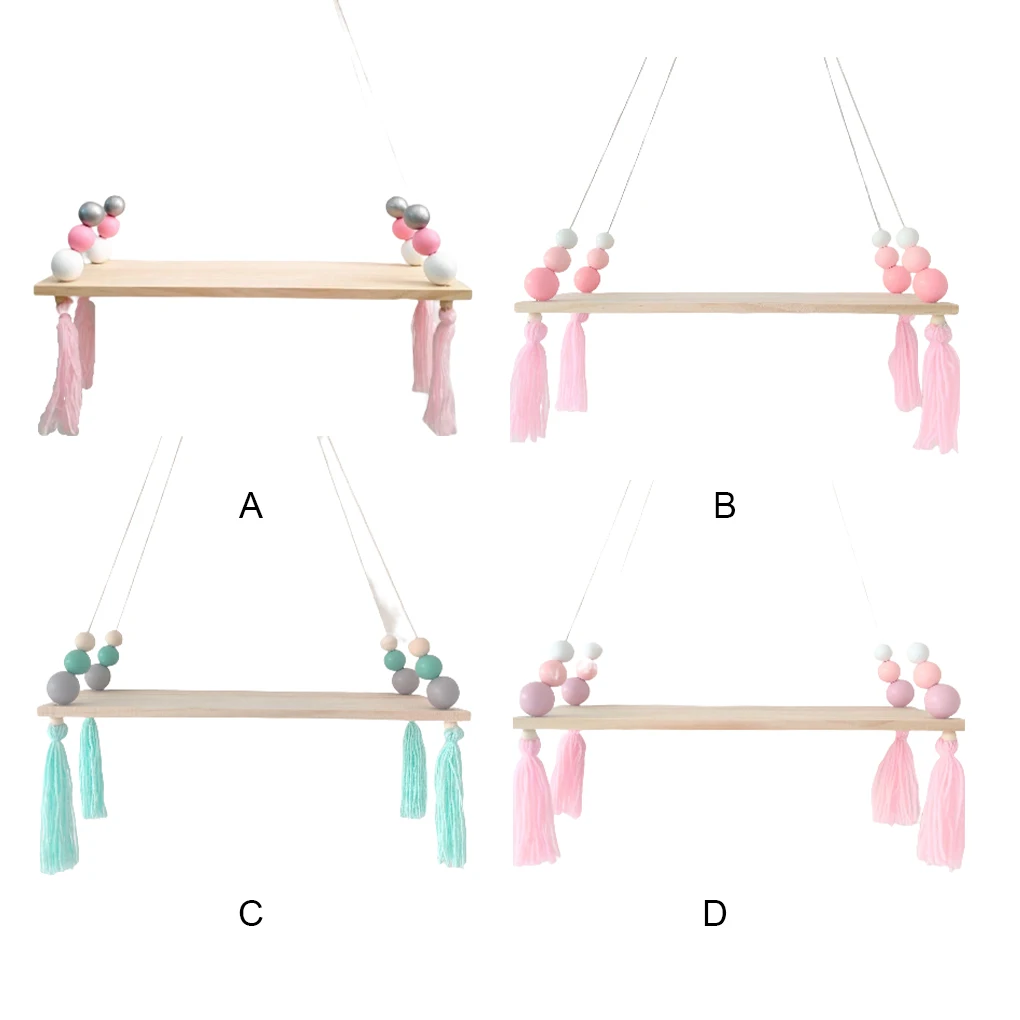 

Полка для детской комнаты, деревянное украшение для детской комнаты, подвесное украшение «сделай сам», полки для бусин, полка для хранения, многоцелевая организация, спальня