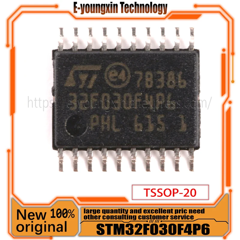 Новинка 100%, оригинальный телефон, микроконтроллер ARM STM32F030F4P6 STM32F030F4 STM32F030 TSSOP20, MCU значение, линия ARM MCU, 16 Кб, 48 МГц