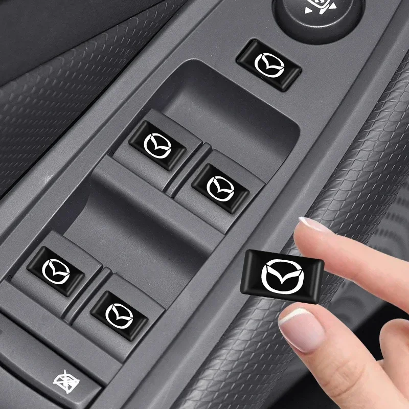 10 шт. 3D эпоксидные автомобильные наклейки на руль для Mazda 3 6 2 5 Axela Atenza Demio CX3 CX5 CX7 CX30