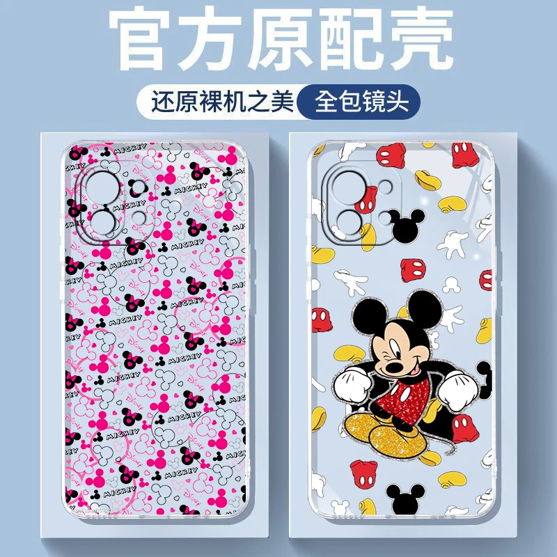

Minnie Mickey Cute Art For Xiaomi Mi 13 12 11 10 11T 10T 9T 9 8 Note 10 Ultra Pro Lite Transparent Silicone Phone Case Fundas