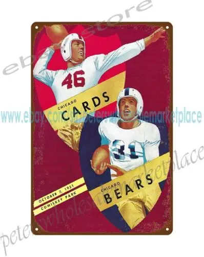 Футбол v Comiskey Park металлическая жестяная вывеска гараж