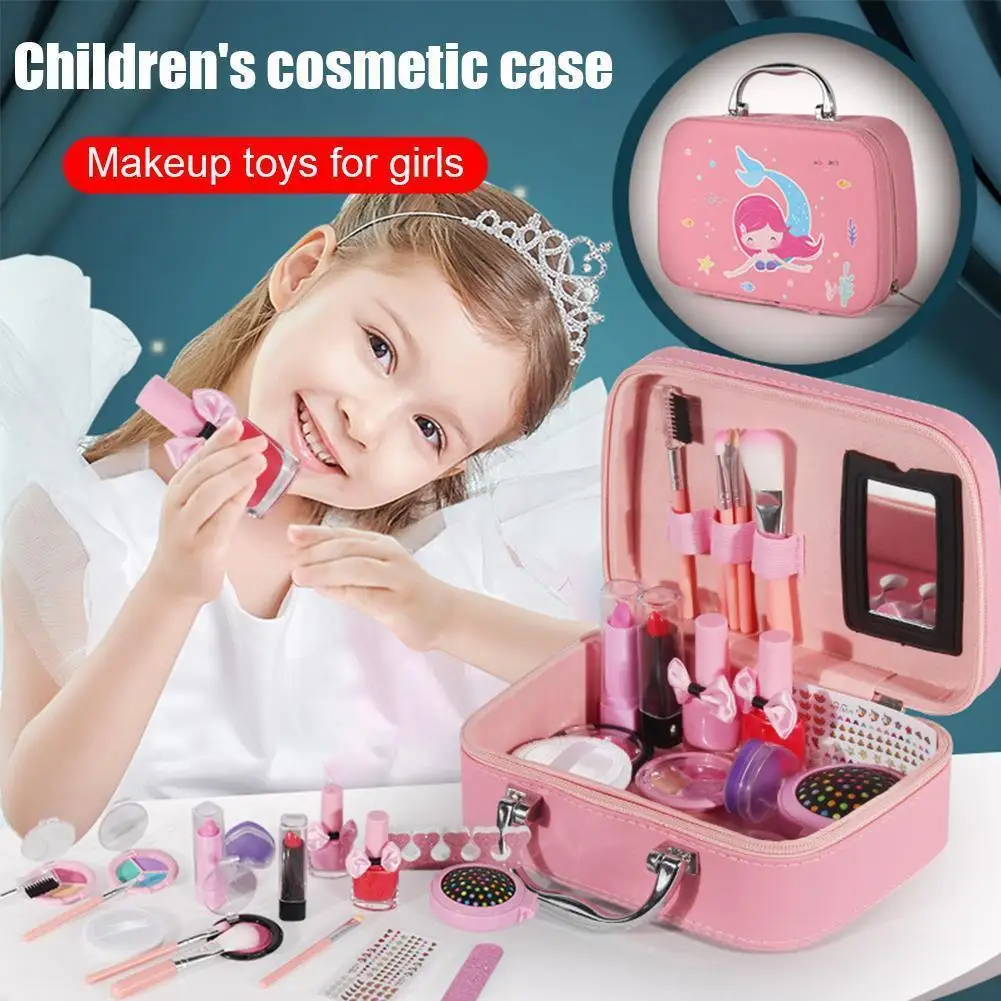 

Cosmetics Makeup Toys Set For Girls Fashion Kids Cosmetics Make Up Set Beauty Pretend Toy Suit For Children Christmas T6i4