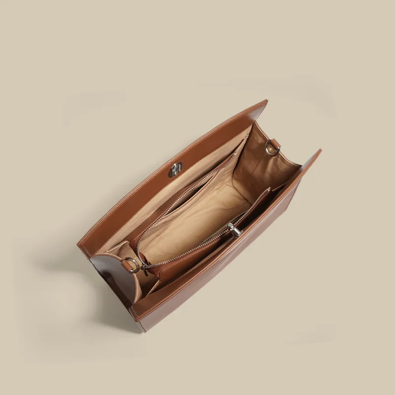 New Arrival Genuine Leather Tote Bags for Women Brands Designer Retro Female Shoulder Bag Simple Crossbody Bags Large Capacity