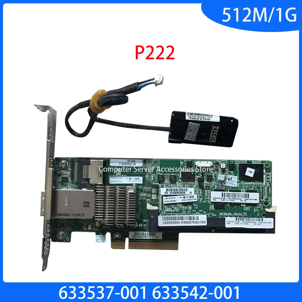 633537-001 633542-001 P222 512M 1 ГБ FBWC 1-порт PCI-E SAS RAID контроллер + аккумулятор 654873-001 карта контроллера интеллектуального массива 633537-001 633542-001 P222 512M 1 ГБ FBWC 1-порт PCI-E SAS RAID контроллер + аккумулятор 654873-001 карта контроллера интеллектуального массива