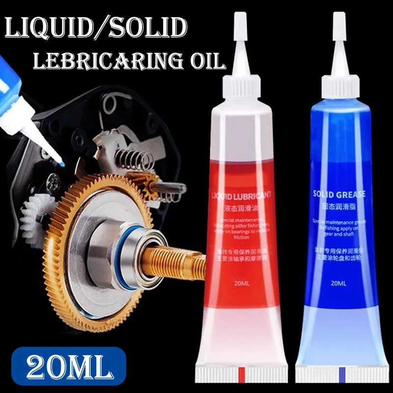 

20ml Fishing Reel Lubricant Oil Gear Bearing Wet Dry Lubricant Grease Kit Spinning Reel Shaft Gear Lube Maintenance Tool