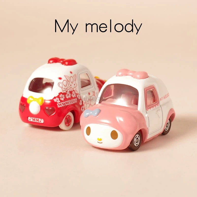 

TAKARA TOMY My Melody Rabbit Kawai Alloy Car Action Figure Simulation Cars Metal Model Collection Miniaturas De Carros Gifts Toy