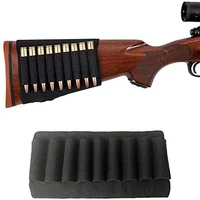 tactical 9 rounds shells holder cartridges ammo carrier bullet pouch for mp 512 36 elastic butt stock hunting rifle accessories