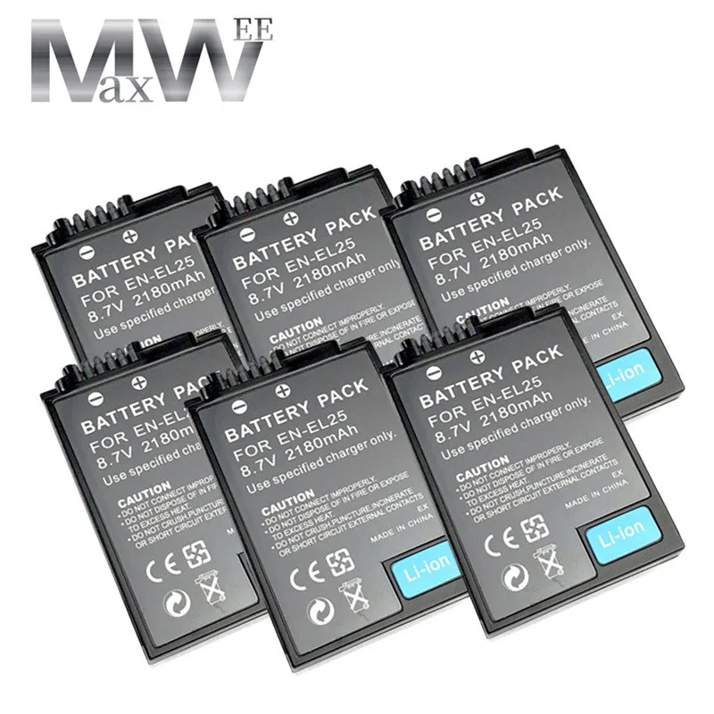 

EN-EL25 ENEL25 2180 мАч литий-ионный аккумулятор светодиодный светодиодным зарядным устройством для Nikon Z50 ZFC Z 50 Z FC