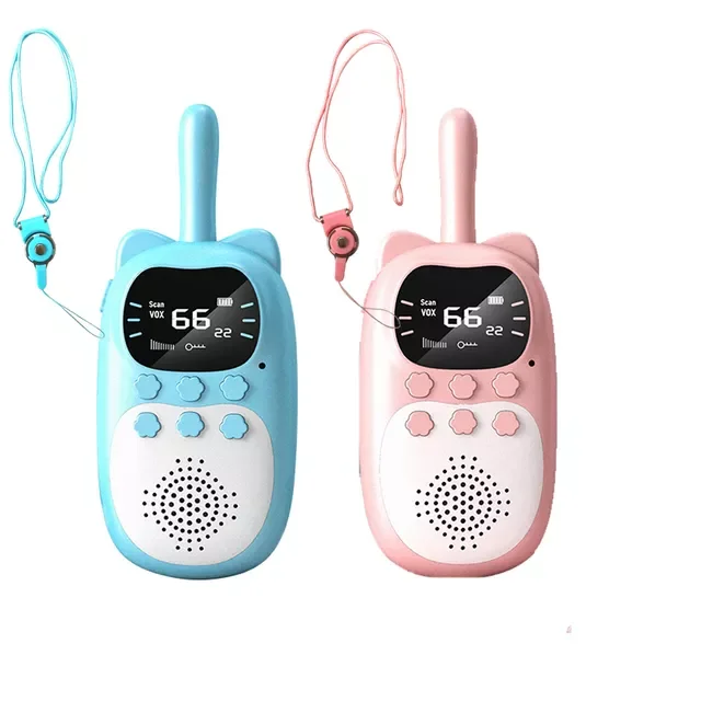 Walkie Talkie Kids Rechargeable 1000mAh Battery Transceiver Children's Wireless Phone Talking Kids Birthday Gifts Boy Girl