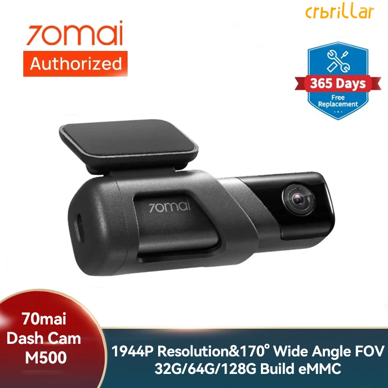 

70mai Dash Cam M500 1944P 170FOV 70mai M500 Car DVR Dash Camera Recorder GPS ADAS 24H Parking Monitor eMMC built-in Storage