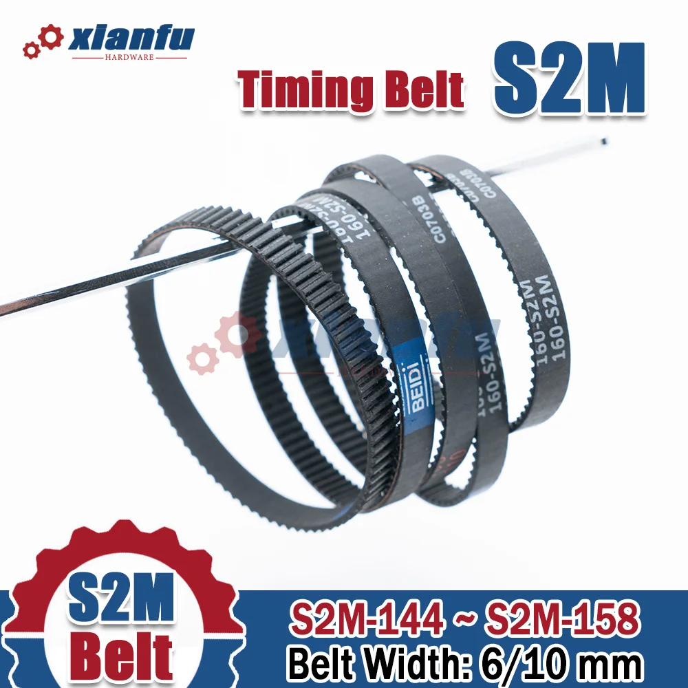 

Резиновый ремень ГРМ S2M Длина S2M-144 146 148 150 152 154 156 158 мм Ширина 6/10 мм Синхронный ремень Шаг 2 мм Для шкива ГРМ 2 м