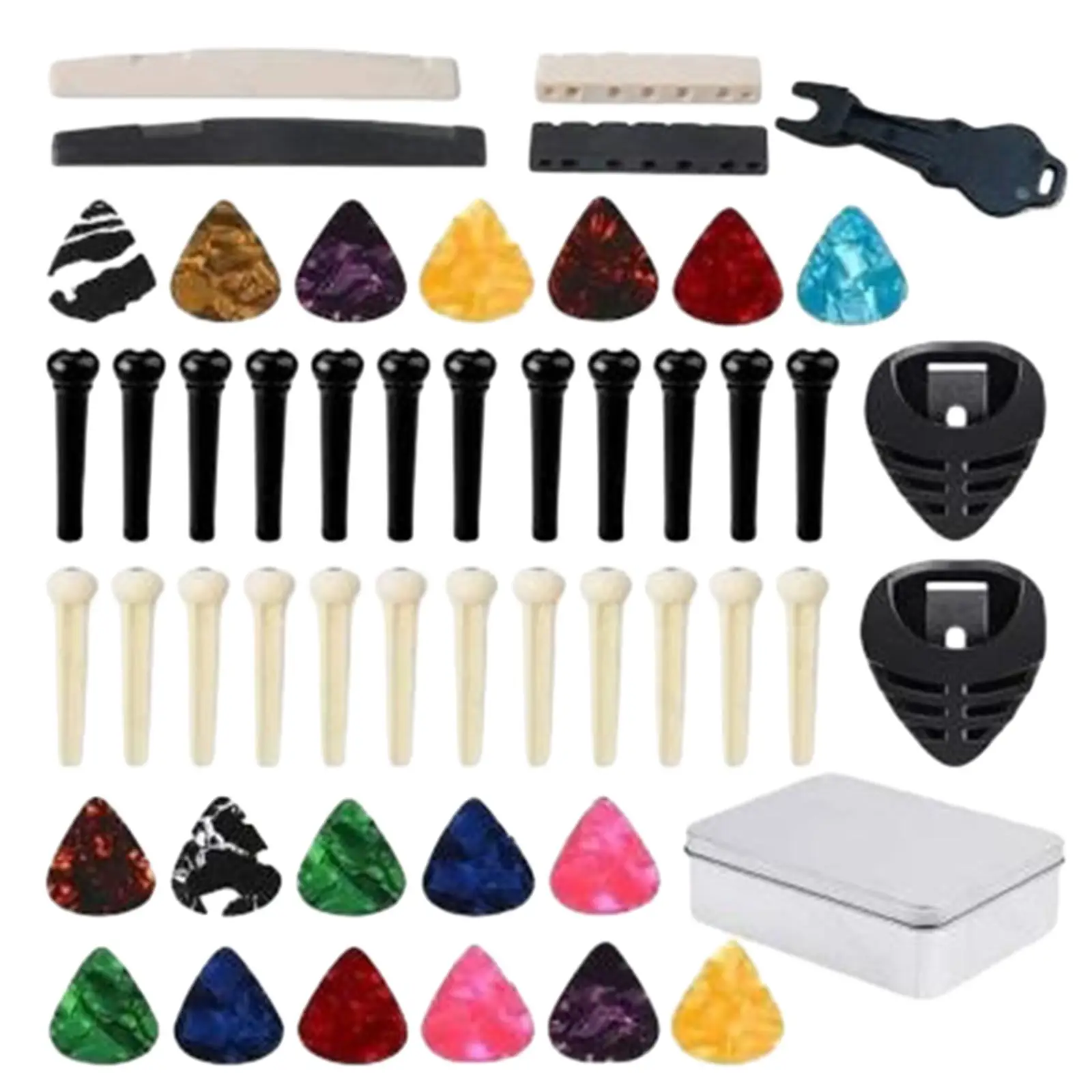 

48 Pieces Guitar Accessories Kits Guitar Accessories Parts 18Pcs Guitar Picks