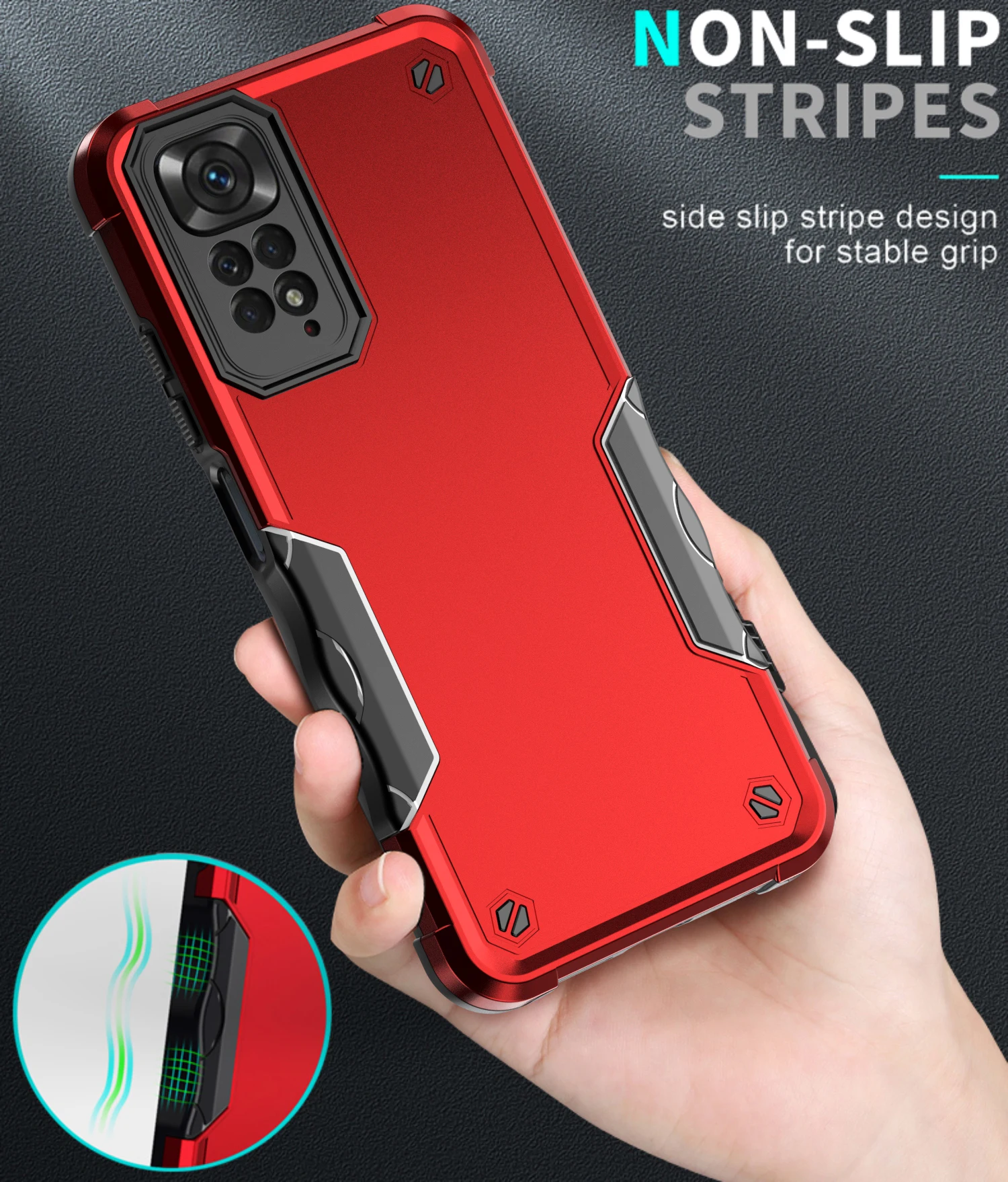 

Shockproof Armor Case For Xiaomi Redmi Note 11 Pro 5G Redme Note11 4G 11S 11Pro Plus Camera Protect Hard Phone Cover Funda Coque