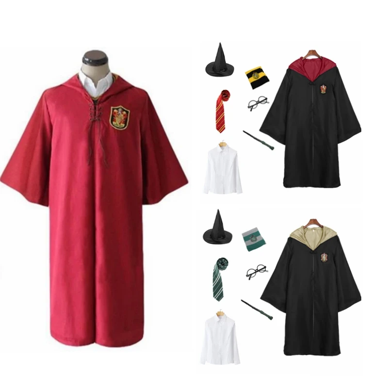 Халат Слизерин Когтевран пуффендуй Косплей Костюм для детей и взрослых халат