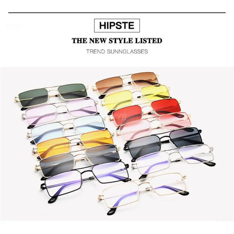 1/2 шт. маленькие квадратные солнцезащитные очки с прозрачным обзором гладкая