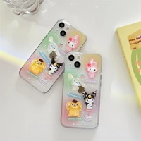 kawaii sanrio anime my melody cute kuromi cinnamoroll girly heart cartoon phone case iphone 111213 pro max toy for girls
