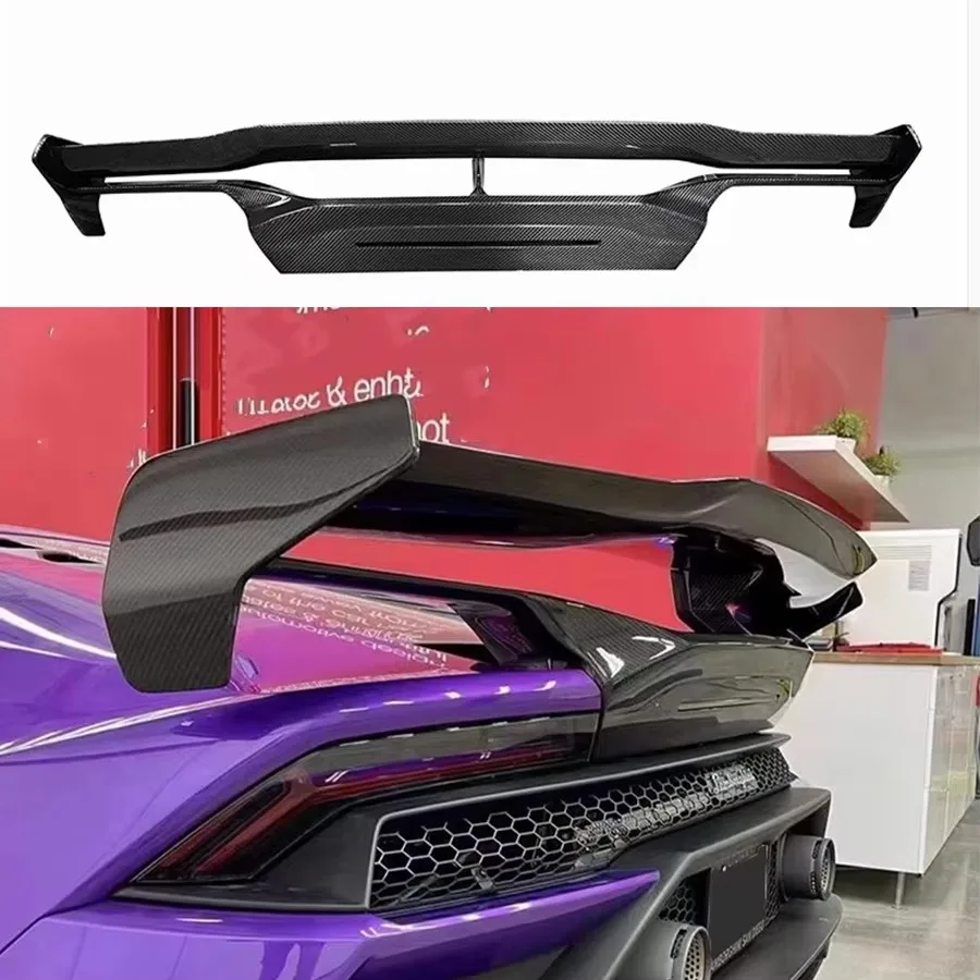 Фото Для Lamborghini Huracán EVO LP580 LP610 580 610 хвостовые плавники из углеродного волокна, задний спойлер, направляющее крыло, обновленный комплект кузова №1