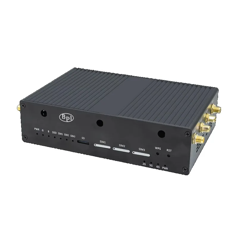 Фото 【Горячая распродажа】Плата для разработки Banana Pi BPI-R4 MT7988A (880) с четырехъядерным процессором Cortex-A73, 4 ГБ DDR4, 8 ГБ EMMC, OpenWRT №5